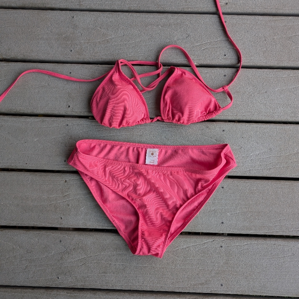 Pink bikini shade and shore size large 12 to 14